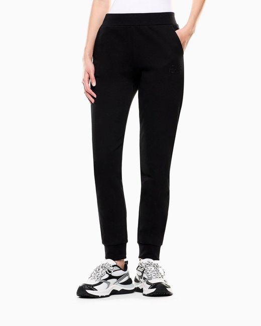 EA7 Blue Logo Embellished Track Pants