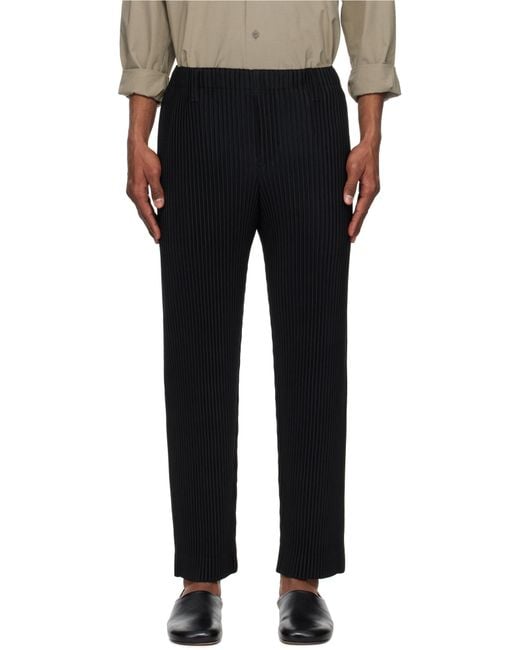 Homme Plissé Issey Miyake Black Homme Plissé Issey Miyake Pleated Tapered Trousers for men