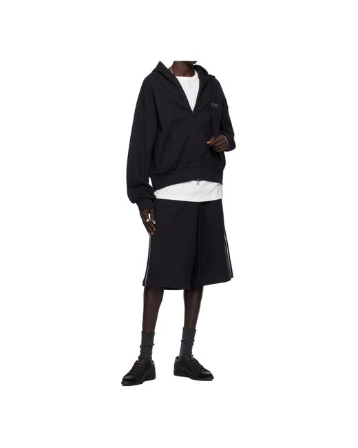 Fear Of God Black Zipper Hooded Sweatshirt for men