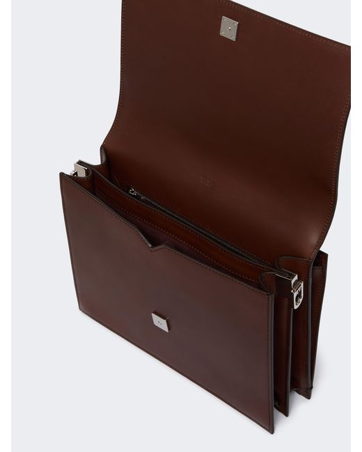 Max Mara Brown Logo-Engraved Shoulder Bag