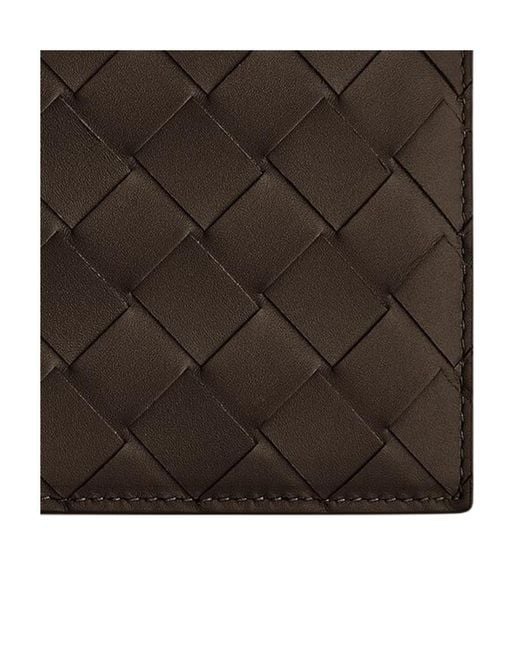 Bottega Veneta Black Woven Bi-Fold Wallet for men