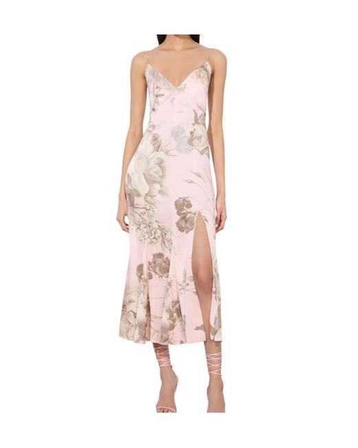 Alice + Olivia Pink Julietta Midi Slip Dress