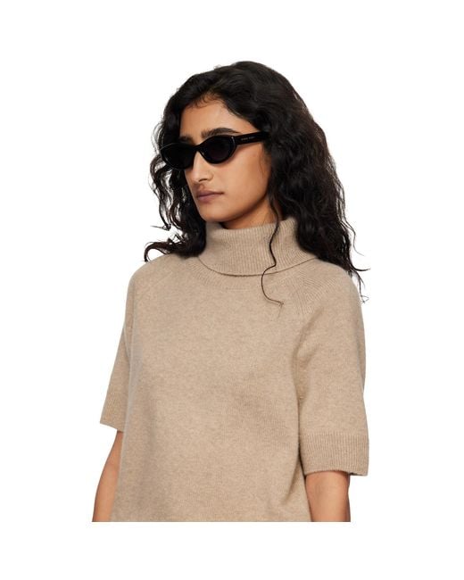 Anine Bing White Geometric Sunglasses