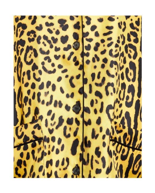 Dolce & Gabbana Metallic Leopard Print Sleepwear