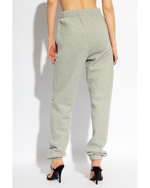The Attico White The Penny Logo Embroidered Track Trousers