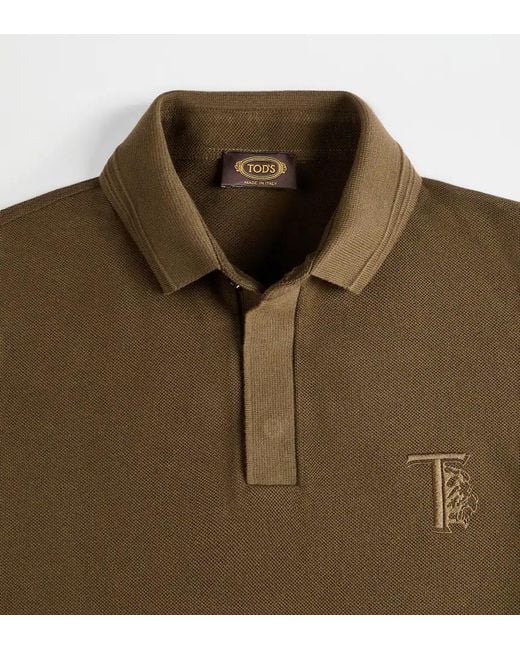 Tod's Brown Short-Sleeve Polo Shirt for men