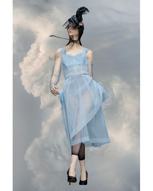 Maison Margiela 関税込 Dress wool and blue silk Maison Margiela 関税込 Dress wool and blue silk Maison