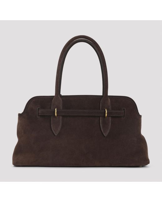 Miu Miu Brown Aventure Suede Buckle-Fastening Tote Bag