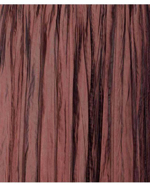 Roberto Collina Purple High-Waisted Pleated Skirt