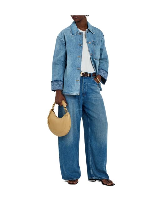 Tory Burch Blue Classic Denim Jacket