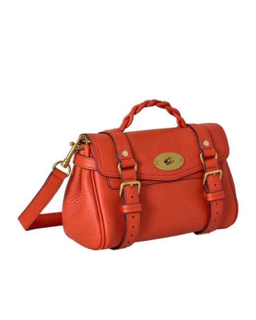 Mulberry Red Alexa Buckled Mini Crossbody Bag