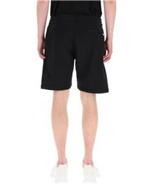McQueen Black Logo Graffiti Bermuda Shorts for men