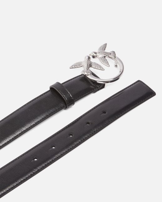 Pinko White Love Berry Buckle Belt