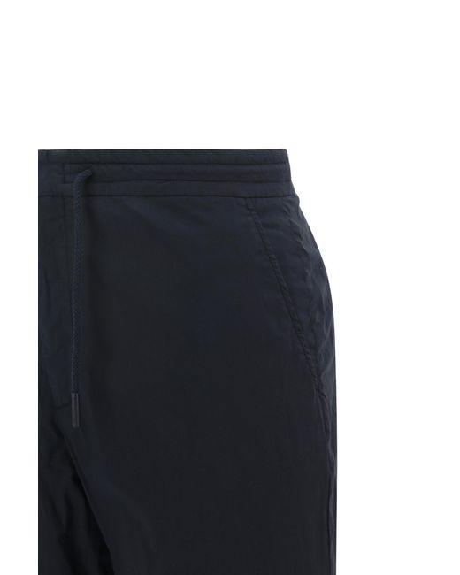 Zegna Blue Logo Casual Pants for men