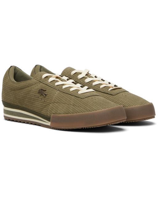 Lacoste Green Aura Leather Sneakers for men