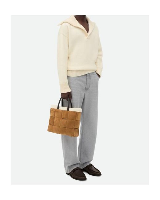 Bottega Veneta Brown Small Arco Tote Bag With Strap for men