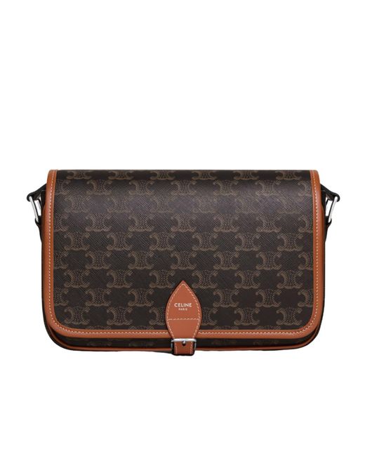 Céline Black Small Folco Messenger for men