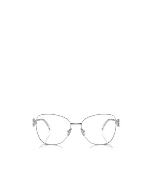 Miu Miu White Logo Flat Mirror
