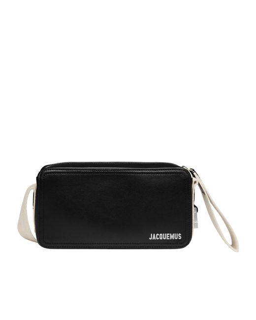 Jacquemus Black Zipper Shoulder Bag for men