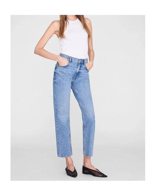 Anine Bing Blue Belt Loop Jeans