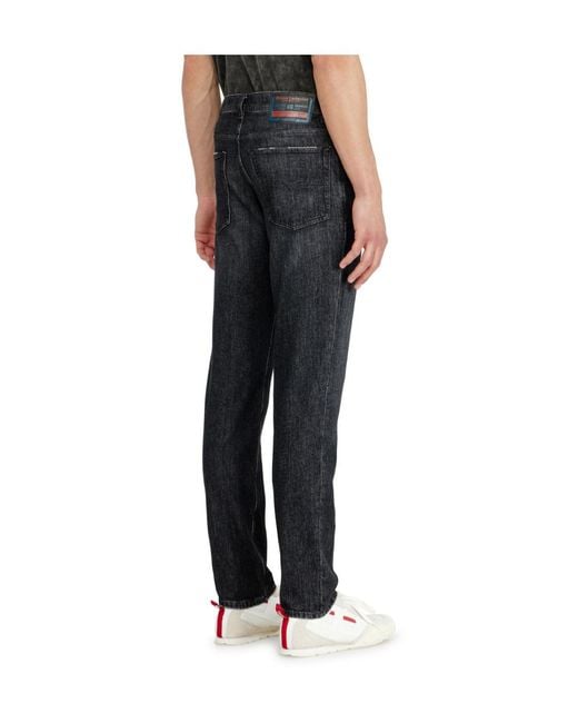 DIESEL Gray D-Finitive Tapered-Leg Jeans for men