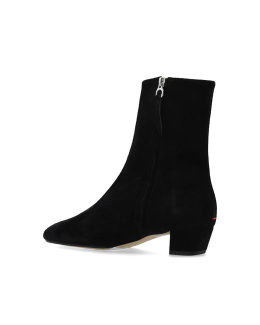 Aeyde Black Suede Ankle Boots