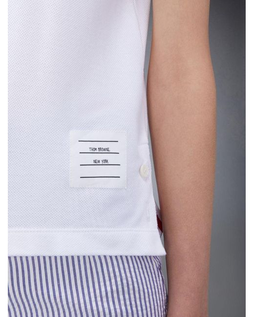 Thom Browne White Sequin-Embellished Cotton T-Shirt