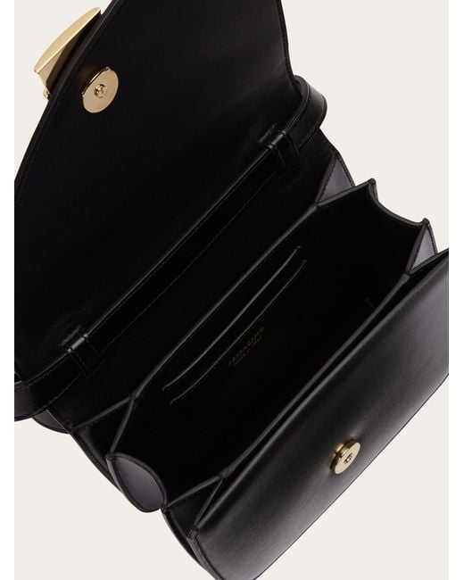 Ferragamo Black Flip Shoulder Bag