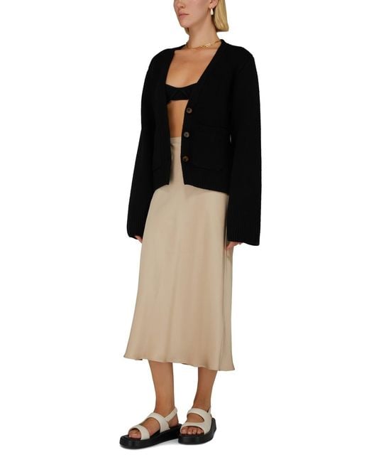 Khaite Black Scarlet Button Cardigan