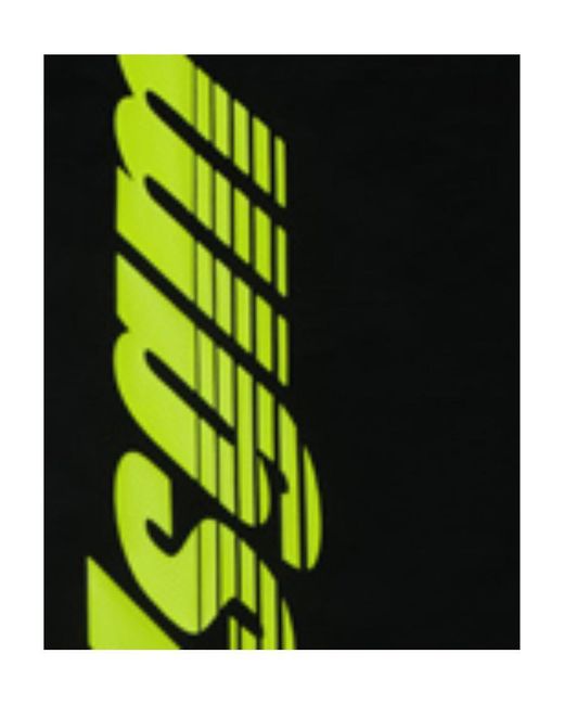 MSGM Black Logo Printed Swim Shorts for men