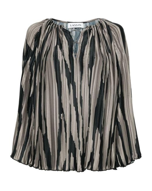 Lanvin Black Long-Sleeved Blouse