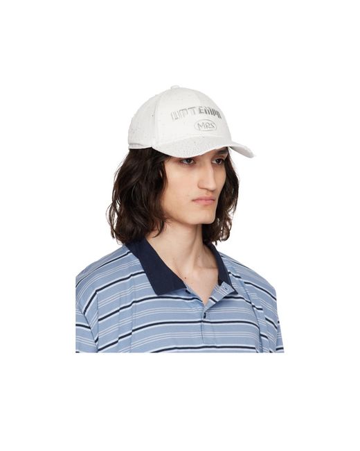 Martine Rose Blue Rolled Distressed Cap for men