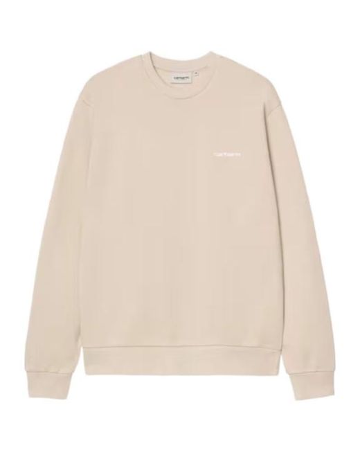 Carhartt Natural Script-Embroidered Crewneck Sweatshirt for men