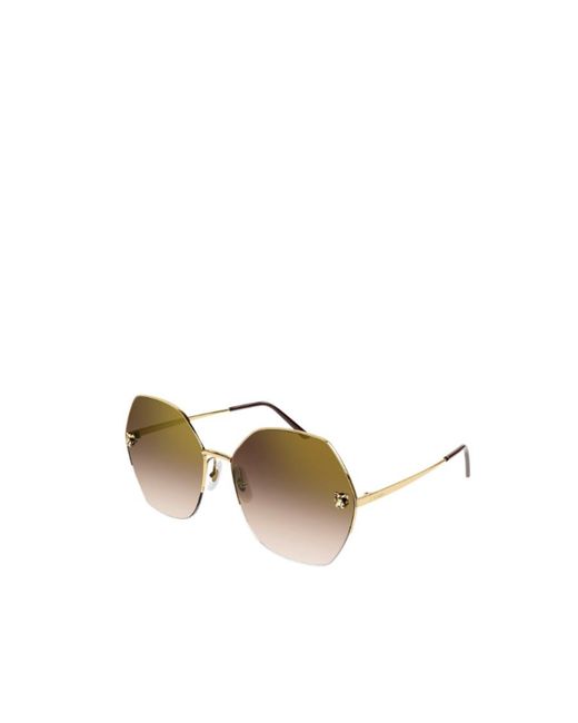 Cartier Metallic Logo Sunglasses