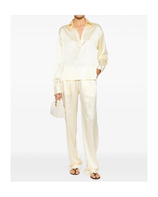 Tom Ford White V-Neck Long Sleeved Top