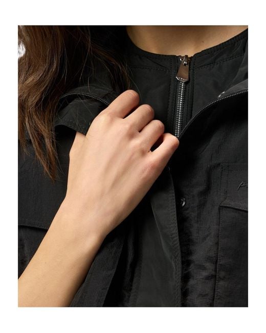 Pinko Black Sleeveless Drawstring Down Jacket