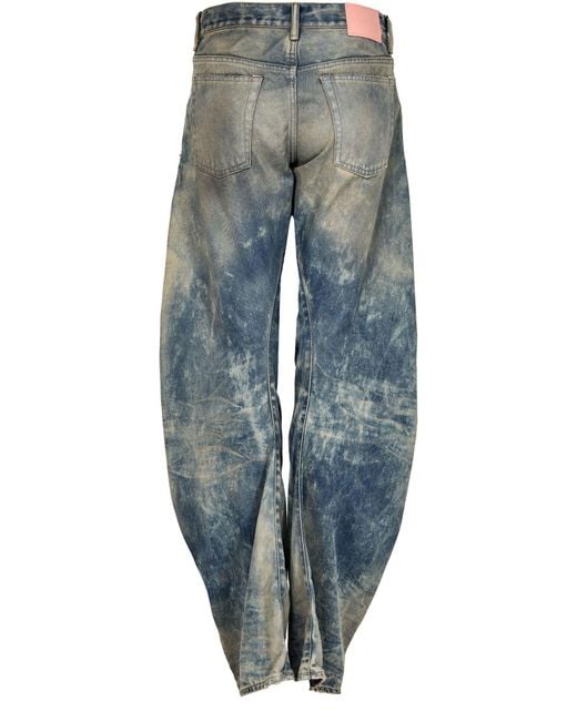 Acne Blue Belt Loop Jeans