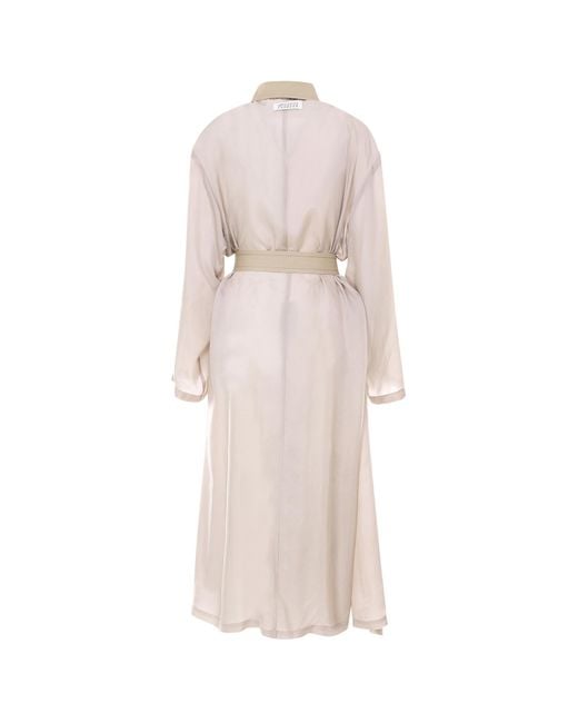 Maison Margiela Natural Panelled Trench Coat