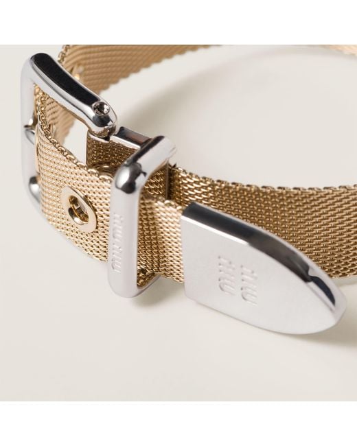 Miu Miu White Metal Bracelet