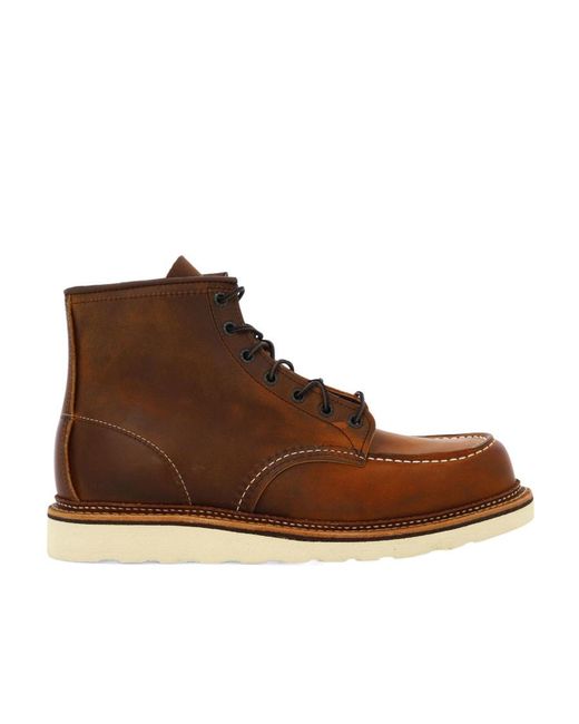 Red Wing Brown Logo Logo Short Boots for men