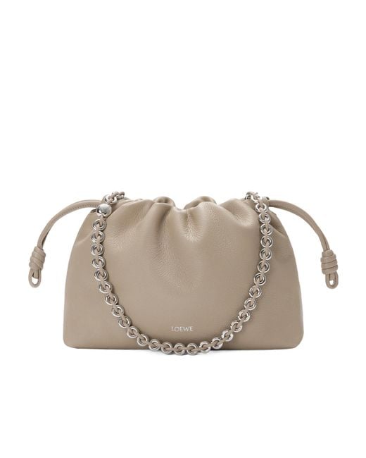 Loewe Gray Flamenco Medium Shoulder Bag