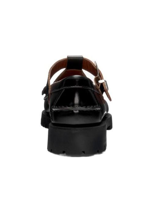 Sebago Black Aurora Lug Flat Shoes