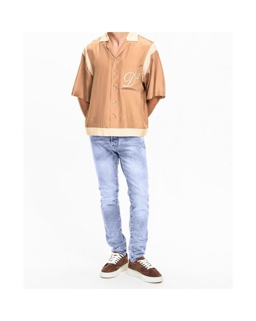 DSquared² Natural Button-Down Short-Sleeved Shirt for men