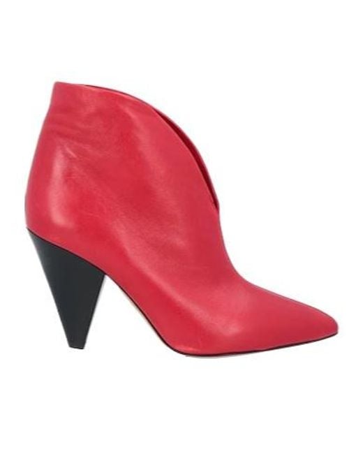 Isabel Marant Red Ankle Boots