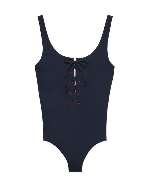 Prada Blue One-Piece Stretch Jersey Swimsuit