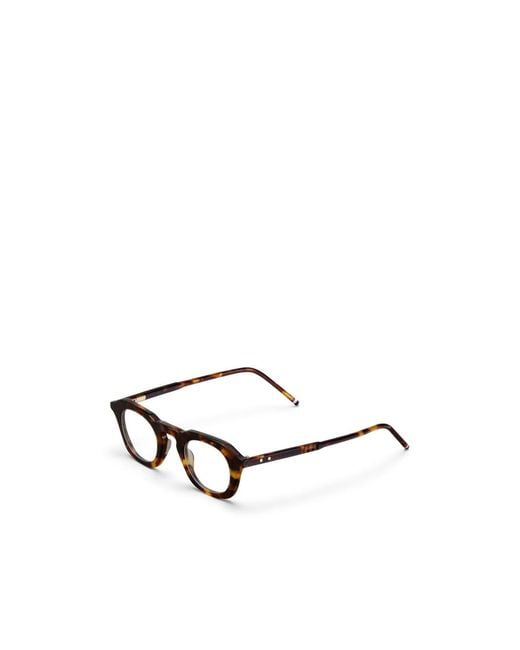 Thom Browne Brown Tortoiseshell Square-Frame Glasses for men