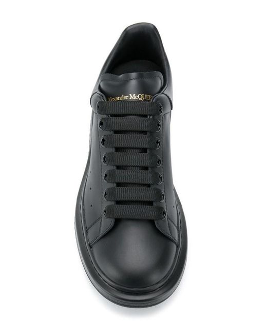 McQueen Black Oversized Low-Top Sneakers for men