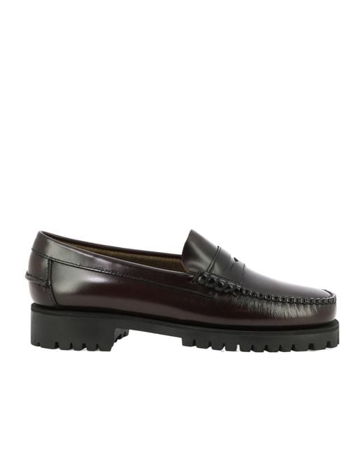 Sebago Black Dan Penny Flat Loafers