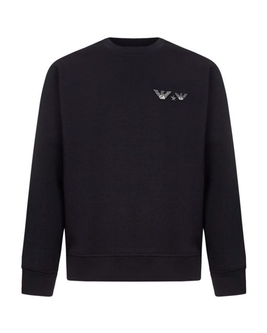 Emporio Armani Blue Logo Sweatshirt for men