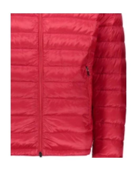 Paul & Shark Red Hooded Quilted Down Jacket for men